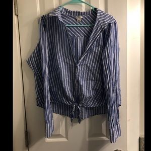 J. Crew Tops - JCrew tie in the front button down J. Crew Tops - JCrew tie in the front button down